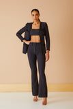 CONJUNTO DE TOP E BLAZER TWEED DETALHE PASSAMANARIA E CALÇA TWEED COLEÇÃO INVERNO 23